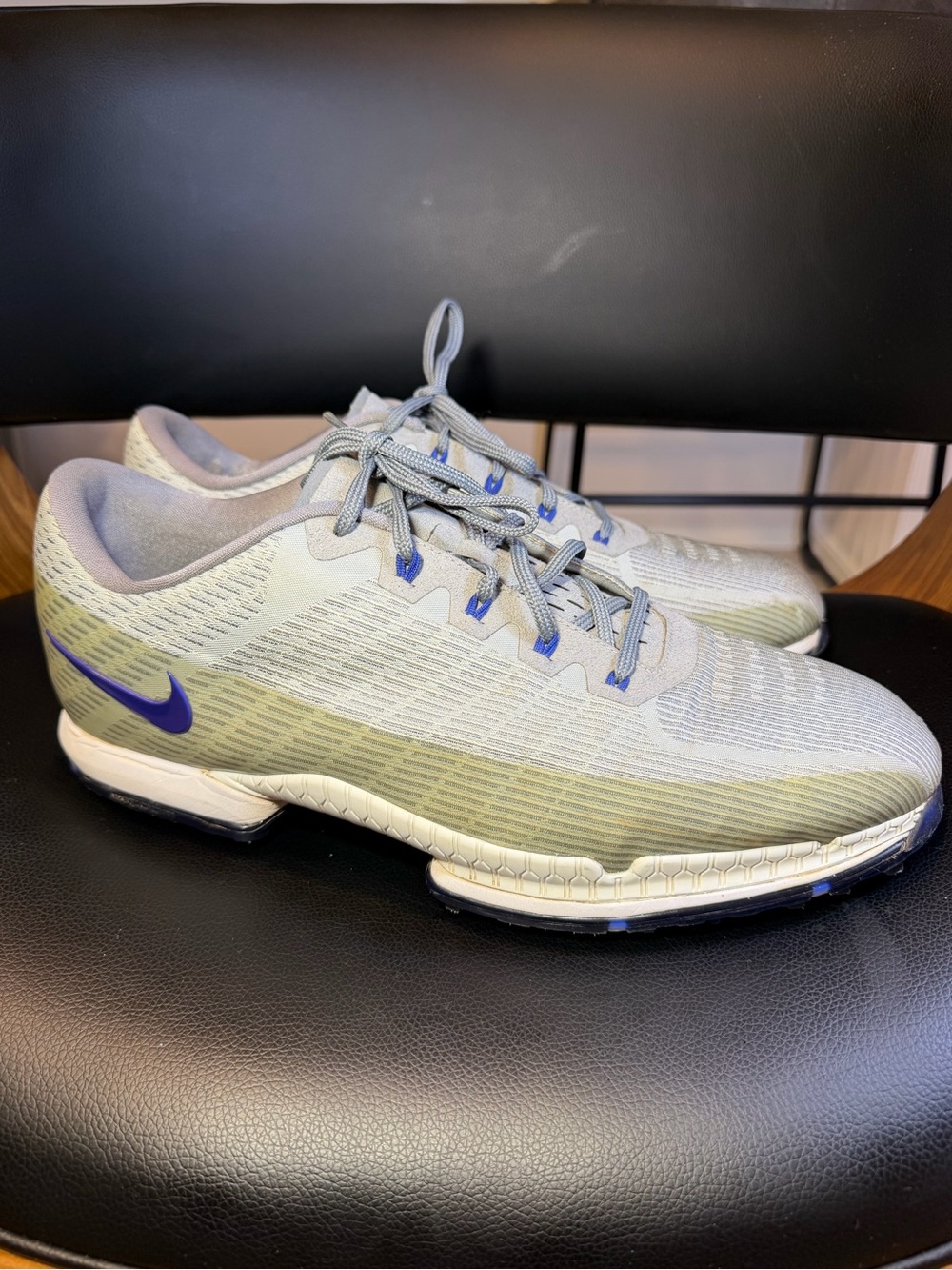 Men’s Nike Zoom Attack Fw Golf Shoes 878960-002 Metallic Silver Size 12W US